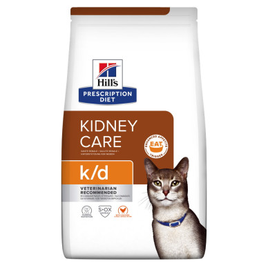 Hill’s Prescription Diet Feline k/d – hrană uscată dietetică pentru pisici cu boală renală cronică, 1,5 kg